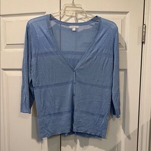 New York and Company , light blue, 3/4 sleeve, slightly sheer